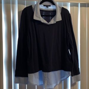 Tommy Hilfiger Mock layered shirt-sweater